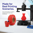 Case of 10 KG OVERTURE PLA Filament Refill 1.75mm, Rapid PLA Spoolless 3D Printing Filament, 1kg (2.2lb) Box of 10 - Fresh Red