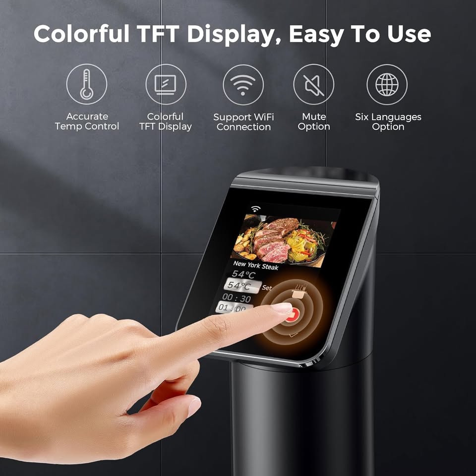 KitchenBoss WiFi Sous Vide Cookers, 1100 Watts Sous Vide Cooker(G330)