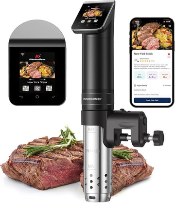 KitchenBoss WiFi Sous Vide Cookers, 1100 Watts Sous Vide Cooker(G330)