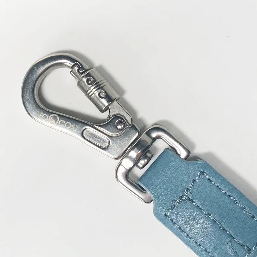 VOOCOO Pet Harness and Leash Set size M Metal accents, Steel Blue