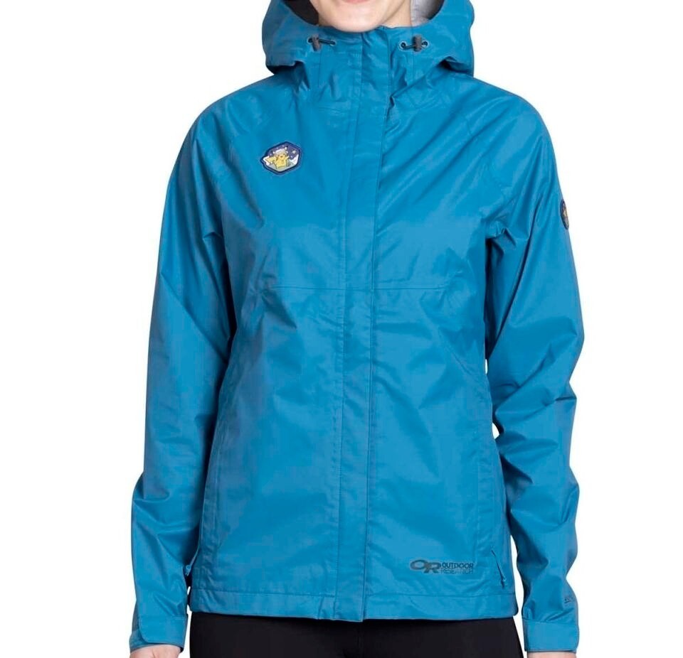 New Pokemon Center Apollo Outdoors Celestial Blue Rain Jacket  (M women) RA16/220
