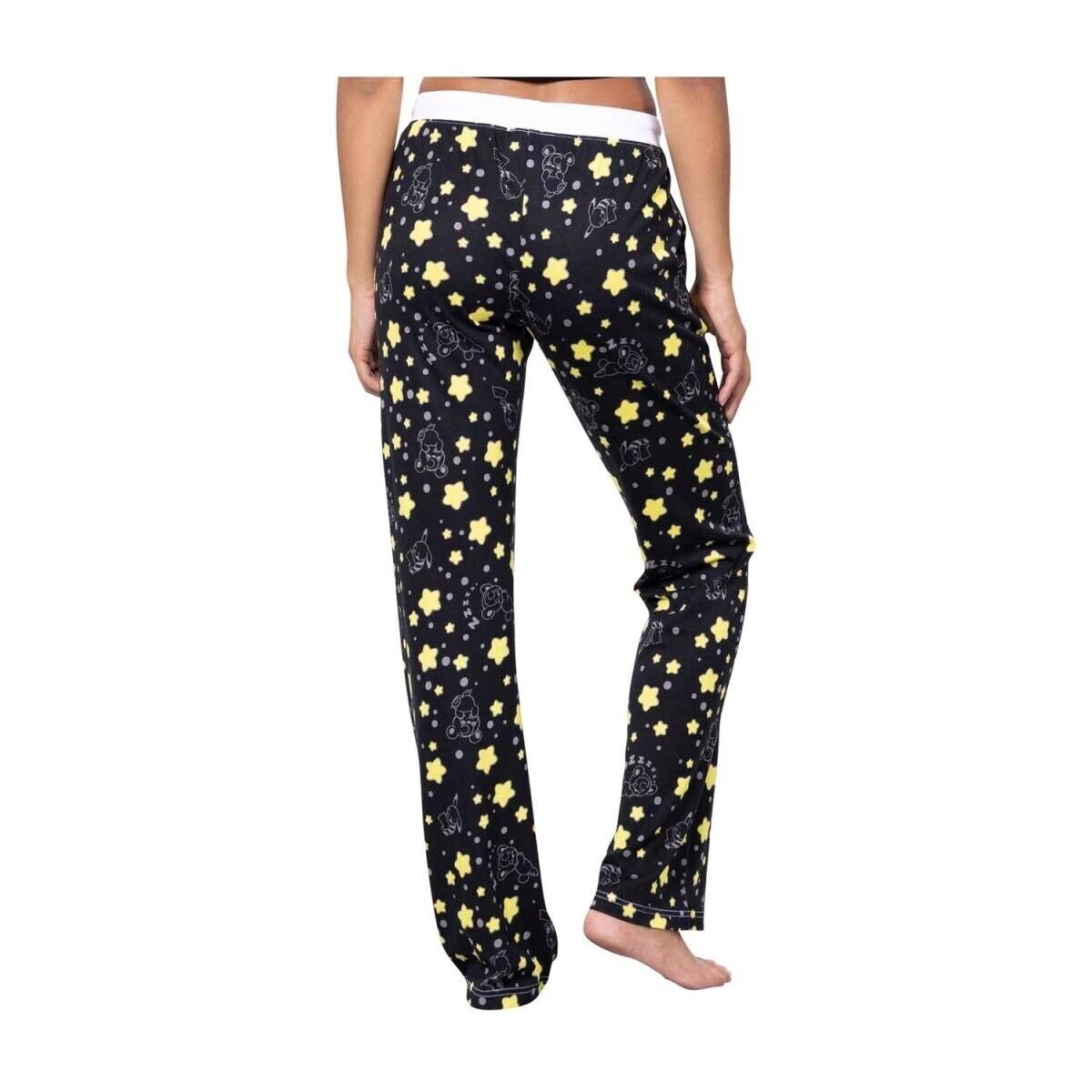 Pokemon Pikachu & Teddiursa Black & Yellow Lounge Pants 2XL Women RA3/223
