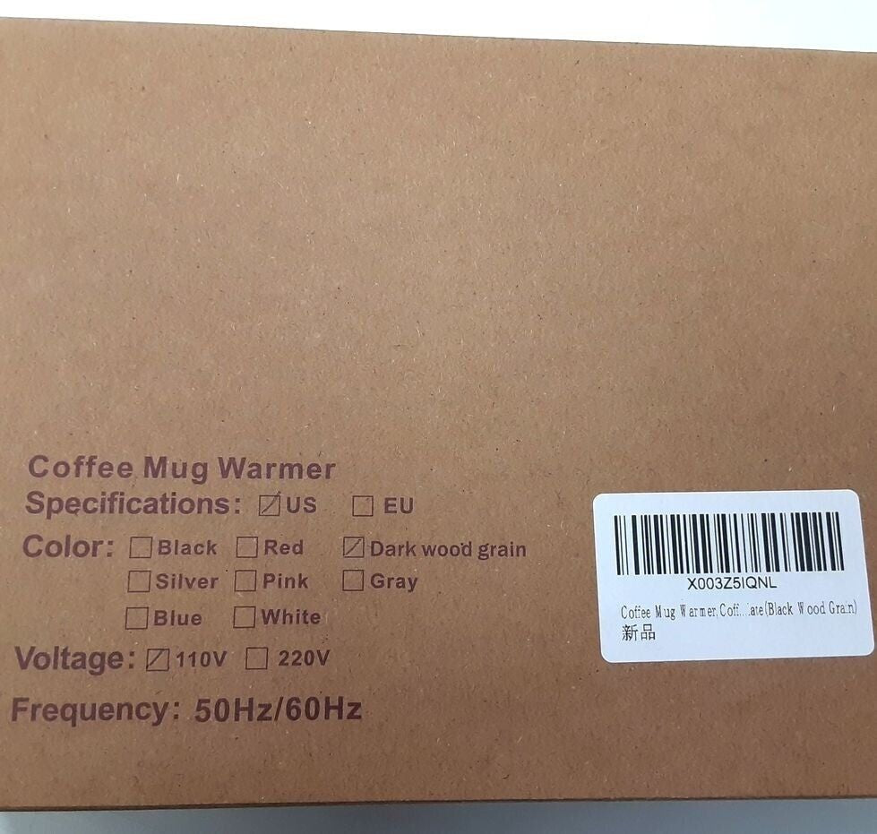 Newcity Coffee Mug warmer for Desk with Auto Shut Off Black Wood Grain RA66