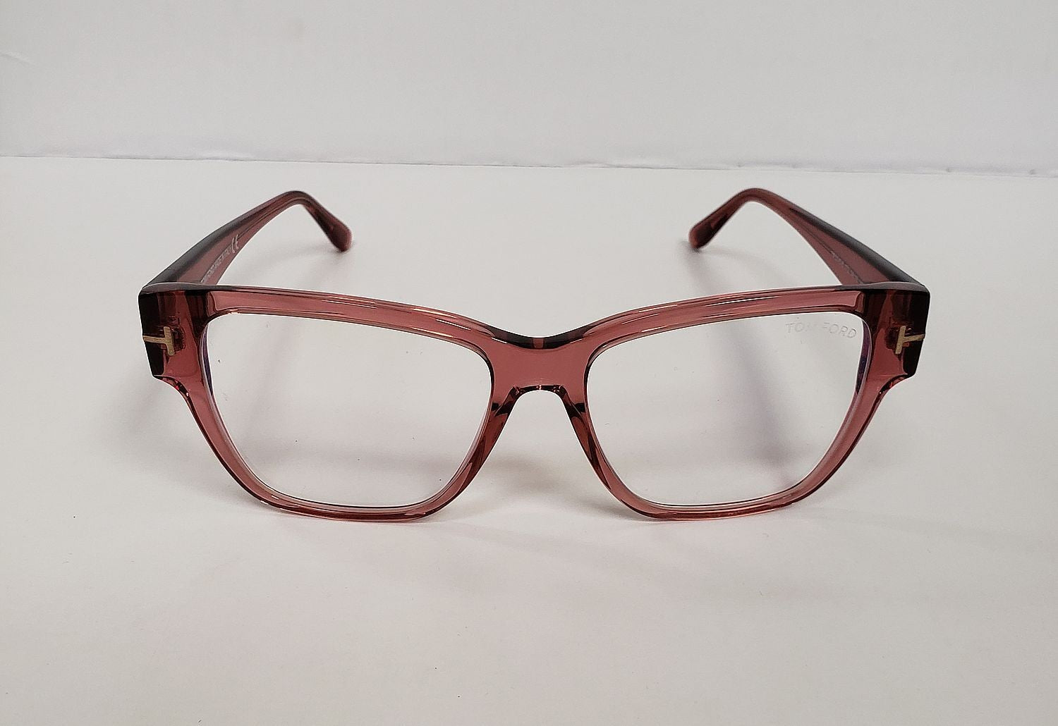NEW TOM FORD TF 5745-B 072 TRANSPARENT PINK AUTHENTIC EYEGLASSES FRAMES G18A/21