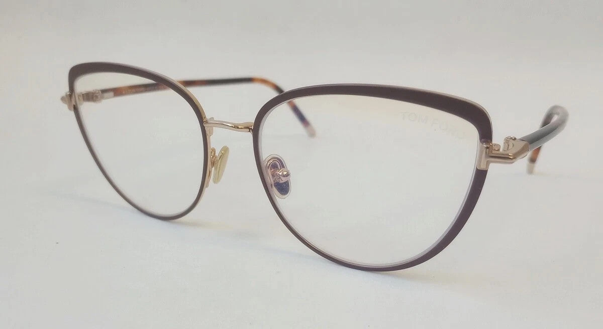 TOM FORD TF5741-B 55-17-140 OPTICAL FRAME EYEGLASSES ITALY BROWN CH122