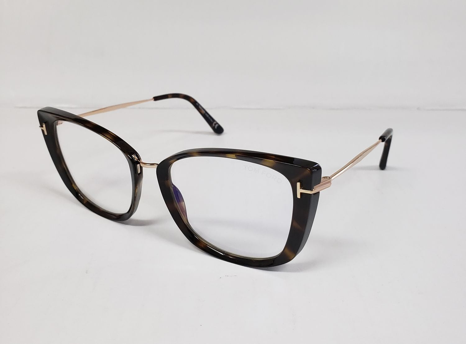 New Tom Ford TF 5816-B 052 Gold Havana Brown Eyeglasses Frame DA14a/21