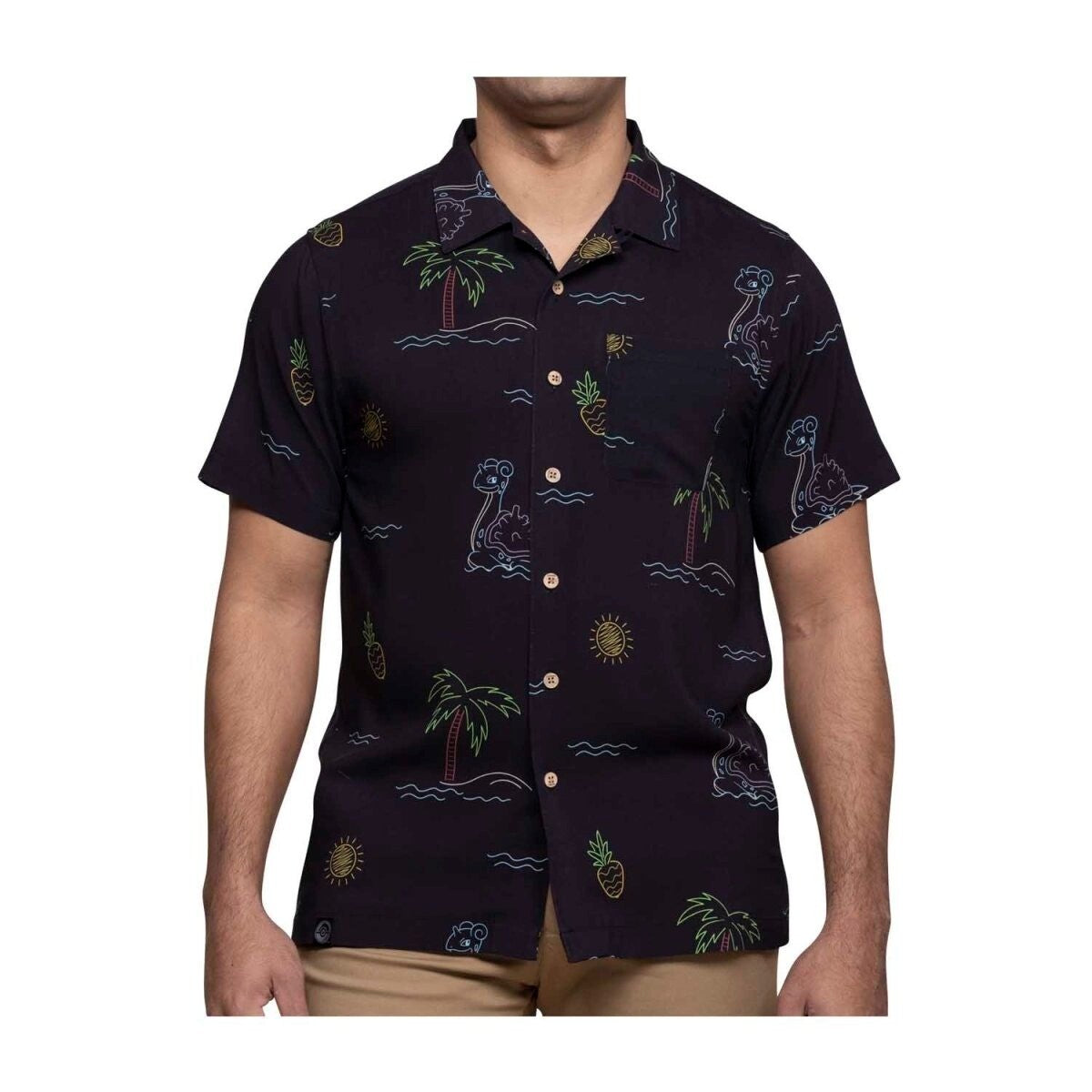 Pokemon Center Tropical Lapras Neon Tropical Shirt S Men Adult RG18/221