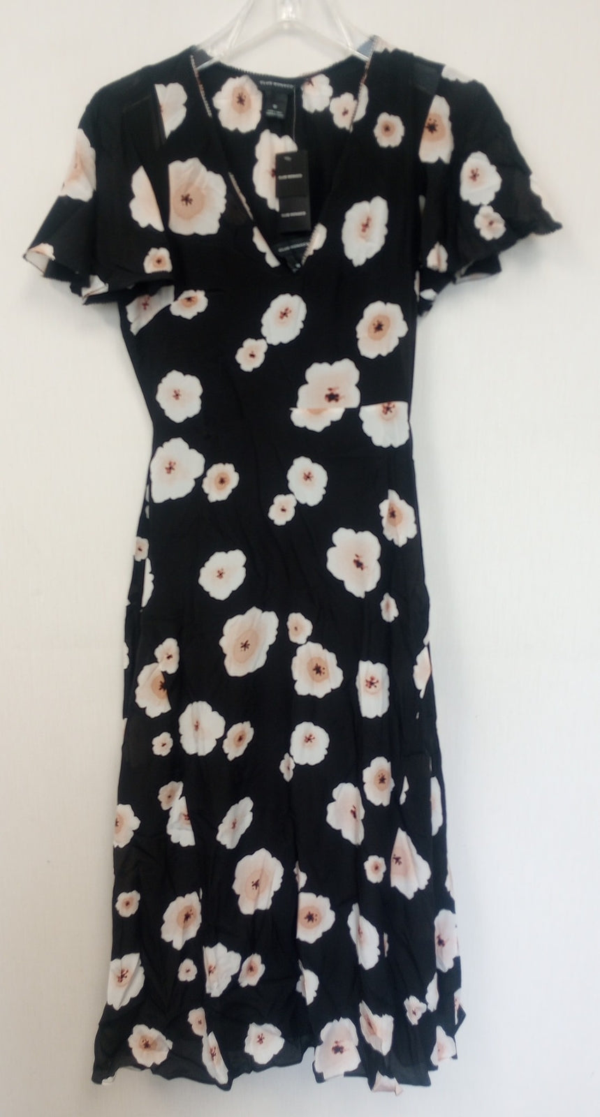 BNWT Club Monaco Zameeka Floral Print Silk Midi Dress  00 /N5/124