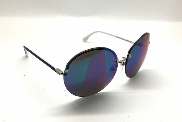 Diesel DL0001 16x Women Sunglasses Round Oversized Multicolor Mirrored BB81