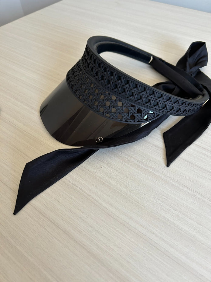 Authentic Dior Eyewear VeryDior V1U Bow-Detailed Visors Black/Grey Made in Italy0
