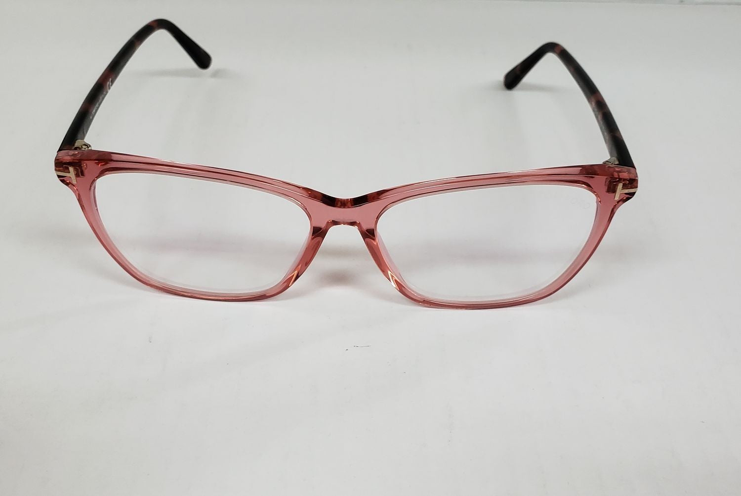 TOM FORD TF 5762 B 074 TRANSPARENT PINK AUTHENTIC EYEGLASSES FRAMES DD8a/21