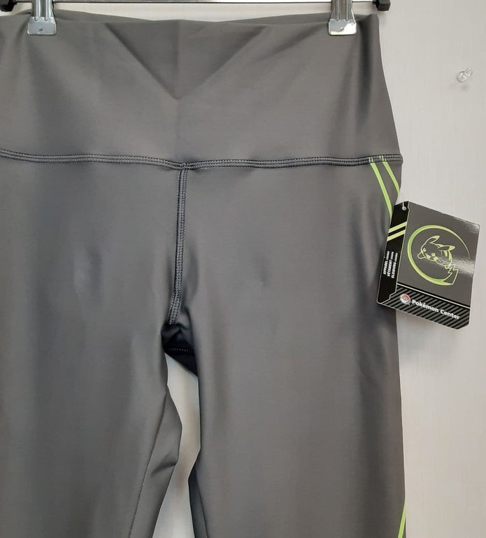 New Pokemon center Active Pikachu Gray & Green Leggings Adult M BB82