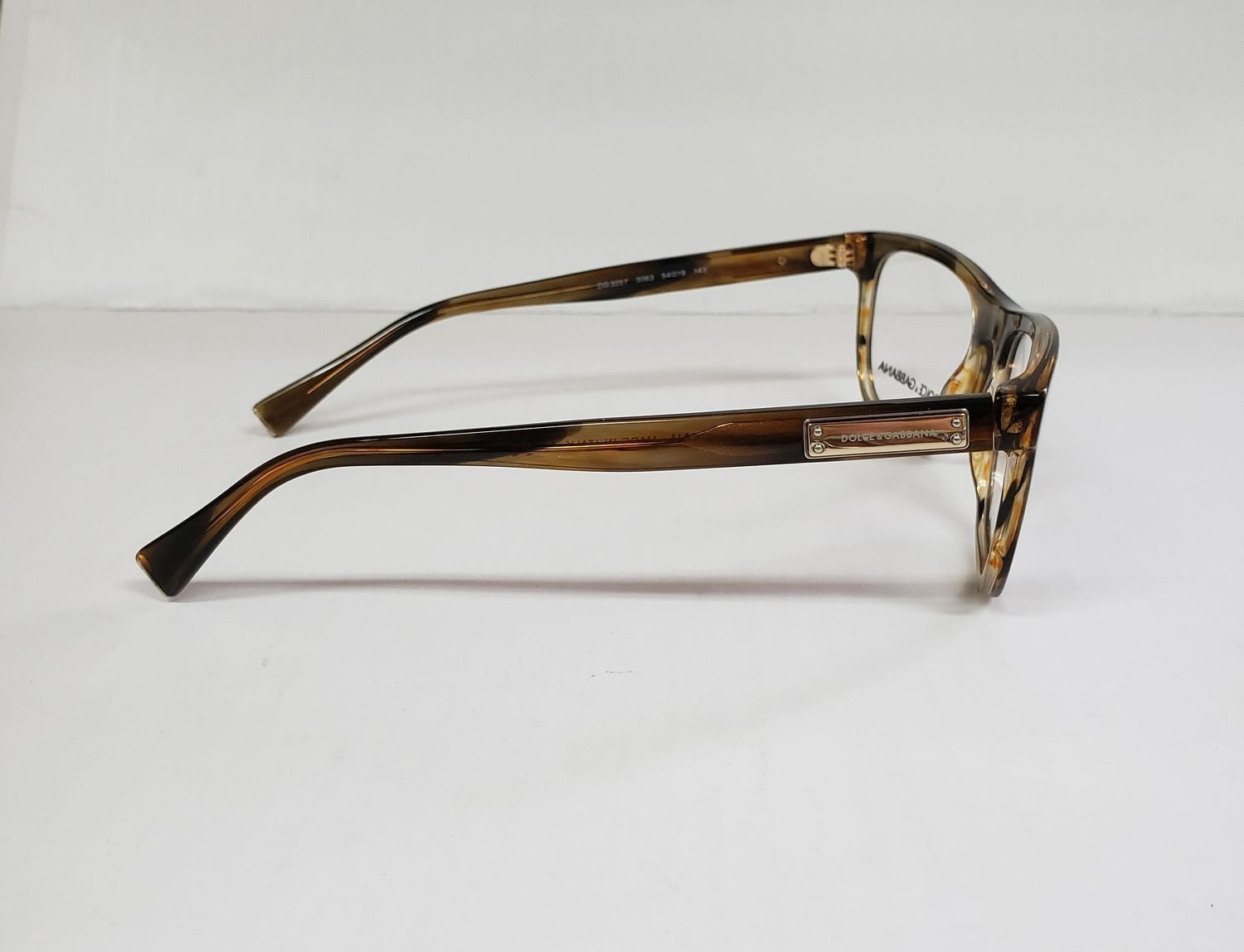 Dolce Gabbana DG 3257 3063 Crystal Striped Brown 54/19/145 Eyeglasses G8A/22