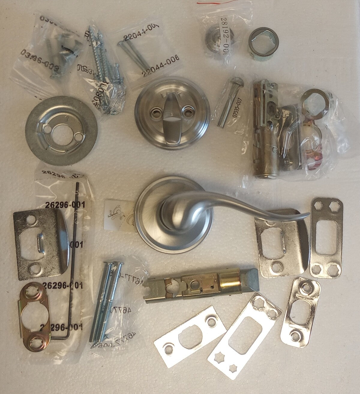 WEISER INNER TRIM ENTRY HADLESET 9GLA96750-141 SATIN CHROME  /N3/123