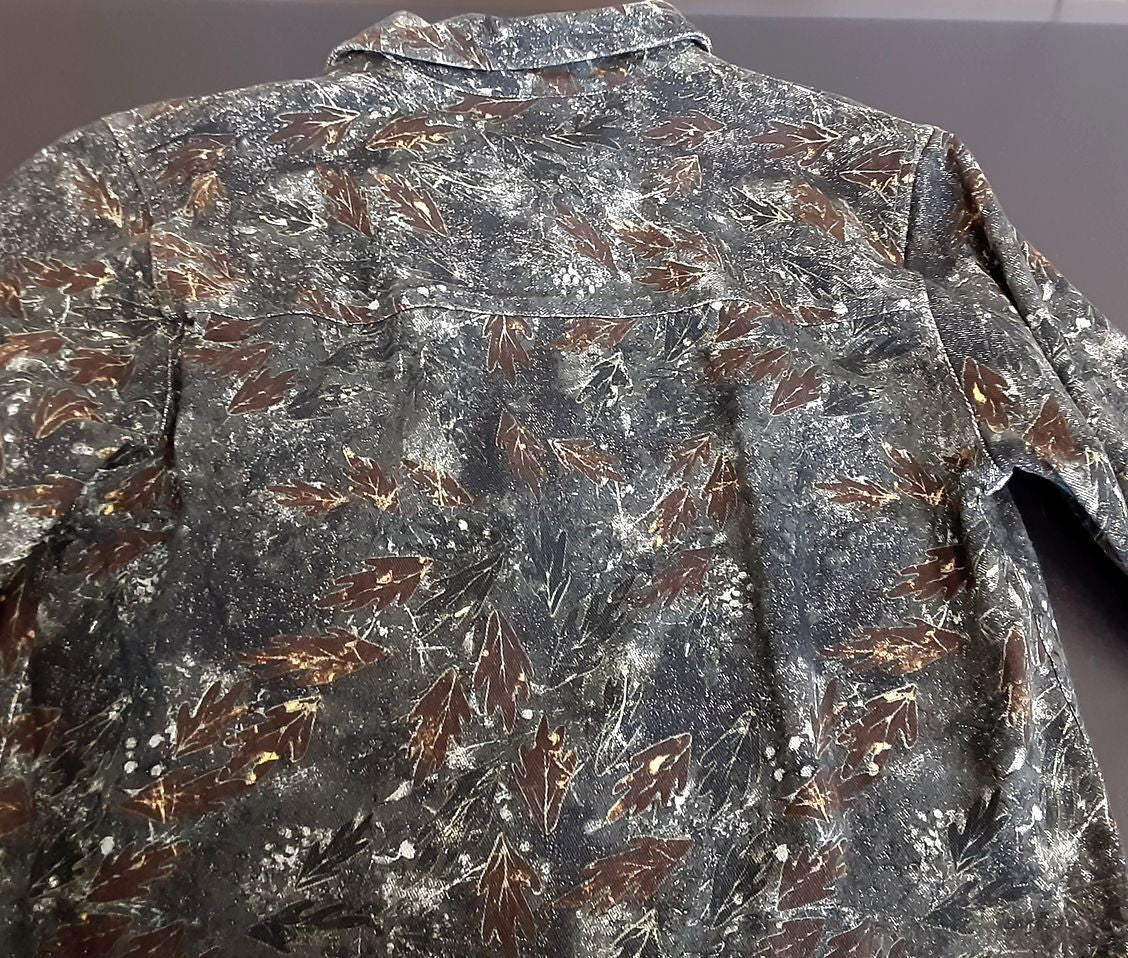 ZARA Man Jean Denim Outdoors Double pocket Relaxed cotton Jacket (Size M) BB106