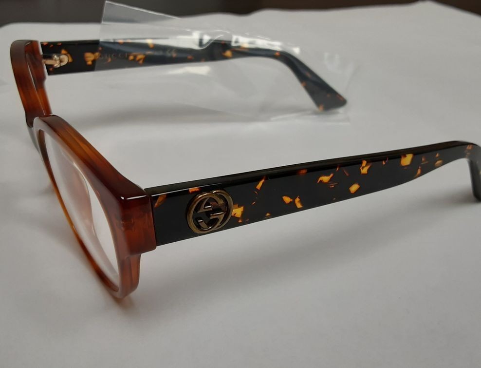 AUTHENTIC Gucci GG0099O 003 Havana Women Eyewear Optical 50-18 Italy / G145
