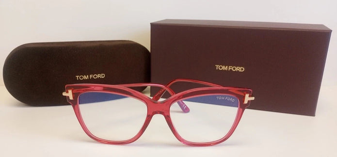 NEW AUTHENTIC Tom Ford TF5704-B Blue-Light Block Eyeglasses 54-15-140 CH211