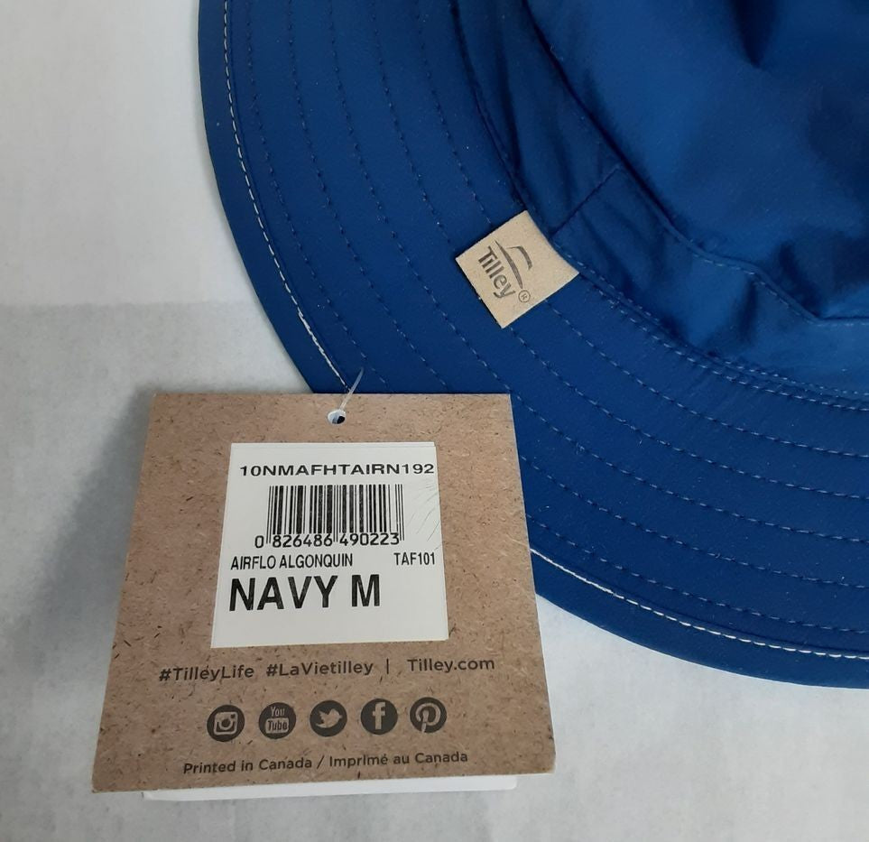 Tilley Taf101 Airflo Algonquin Broad Brim Hat Size M Unisex Royal Blue BB12
