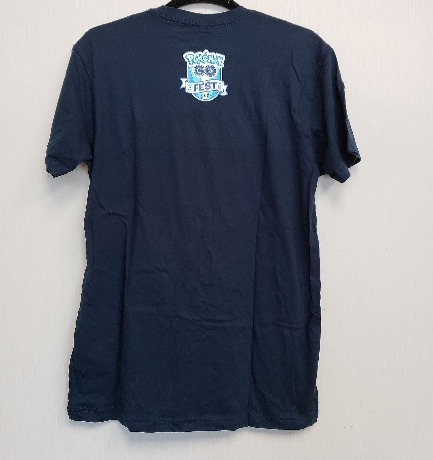 New Pokémon GO Fest 2021 Navy Relaxed Fit Crew Neck T-Shirt size L Adult DA3a/24