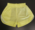 NEW Alphalete Womens Infinity Stride Short W/Liner(286150) Size S Citrus G12a/22
