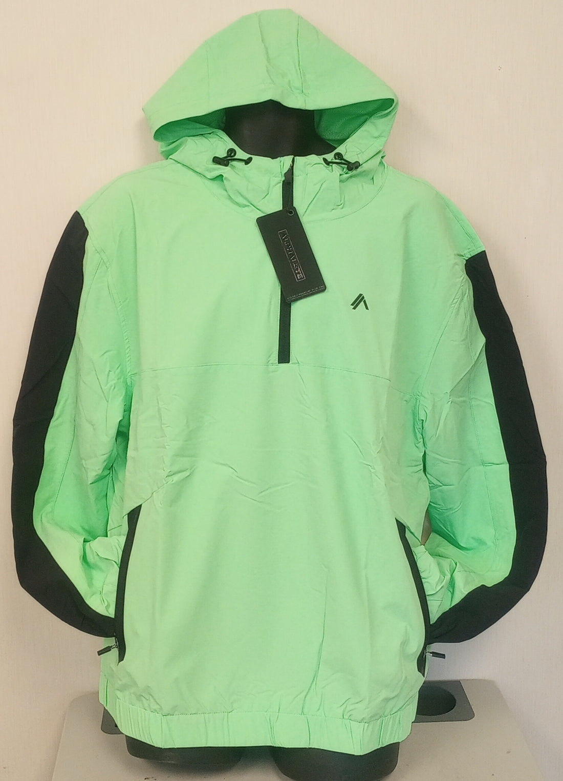 NEW ALPHALETE MEN'S  TECH WINDBREAKER - ATORI GREEN - SIZE - L/RG27/120
