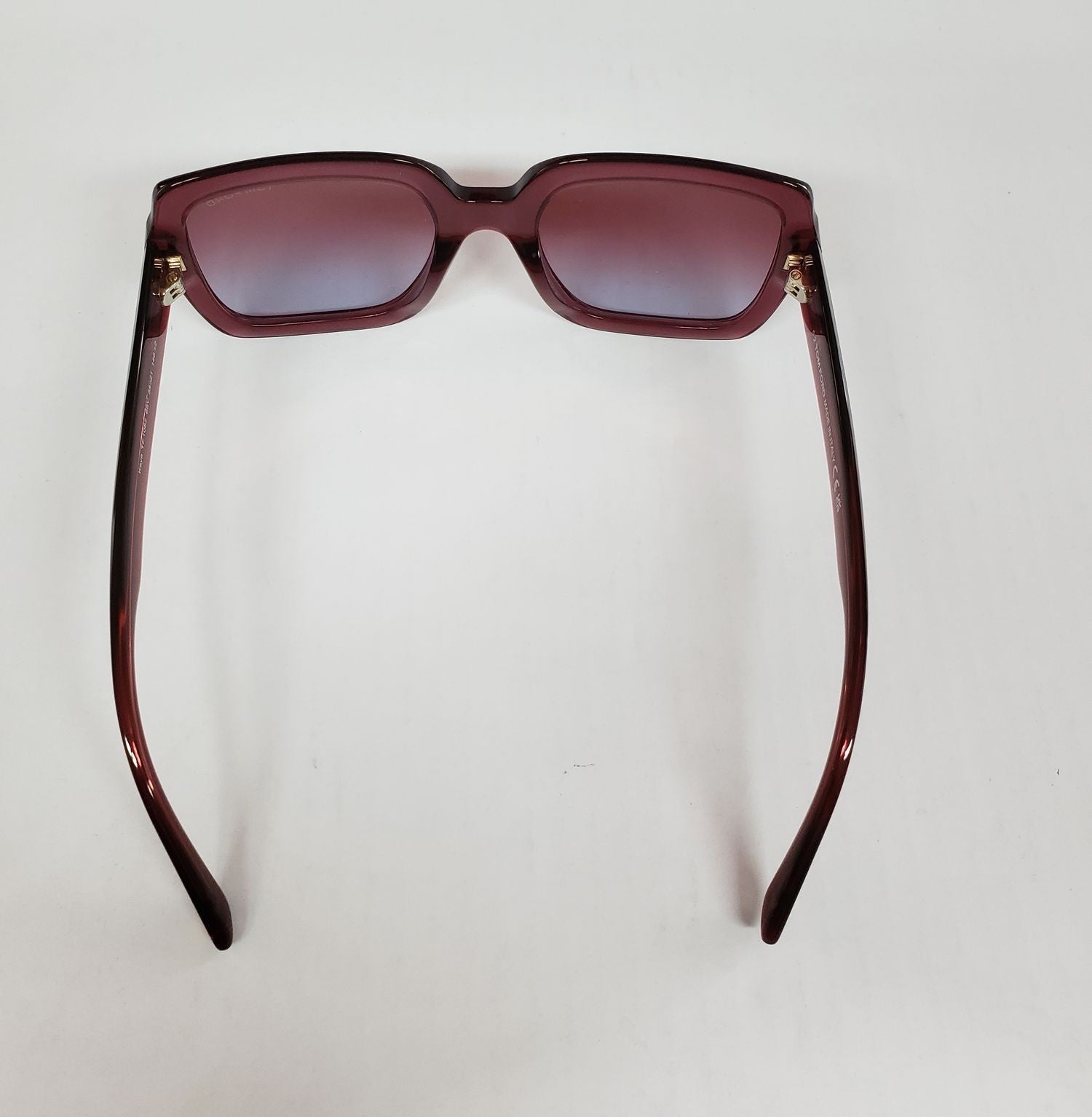 NEW TOM FORD TF 1082 66Y TRANSPARENT BORDEAUX AUTHENTIC SUNGLASSES DD6A/25