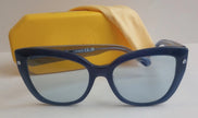 NEW Swarovski Women's Sunglasses - Blue Lens Cat Eye SK391 90V 54-18-140 /CH61