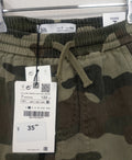 BNWT Zara Camouflage Camo Flap Pocket Cargo Pants size - 7  /CH34/122