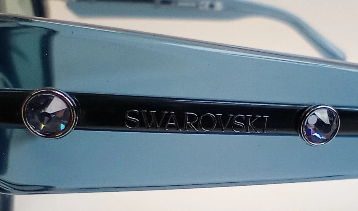 NEW Swarovski Women's Sunglasses - Blue Lens Cat Eye SK391 90V 54-18-140 /CH68