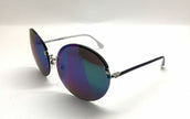 Diesel DL0001 16x Women Sunglasses Round Oversized Multicolor Mirrored BB86