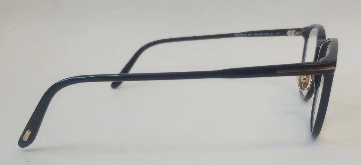 TOM FORD TF5700-B 52-20-145 OPTICAL FRAME EYEGLASSES ITALY BLACK CH94