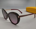 SWAROVSKI SK 327 55T Women Sunglasses Purple Havana Cat Eye Gradient G155