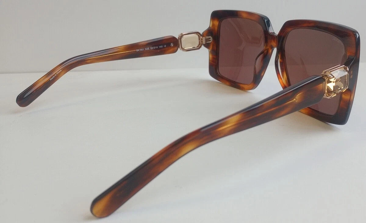 NEW Swarovski SK351 52E Havana Brown Women Sunglasses 56-14-140 /CH56