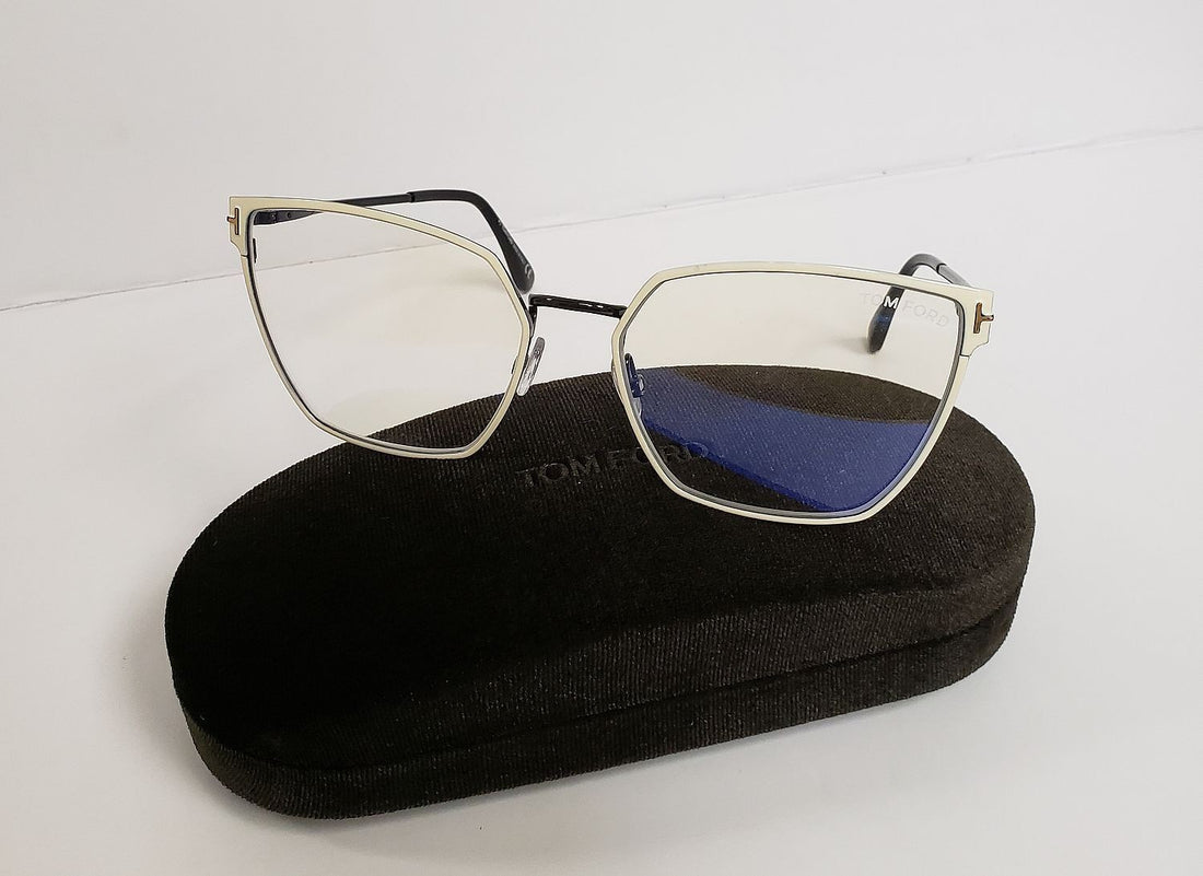 TOM FORD TF 5574-B 021 Ivory Enamel/Black AUTHENTIC EYEGLASSES FRAMES G5A/20