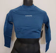 NEW Alphalete Ozone High Neck Ls Crop -Atlantic Blue Size S DD11/21