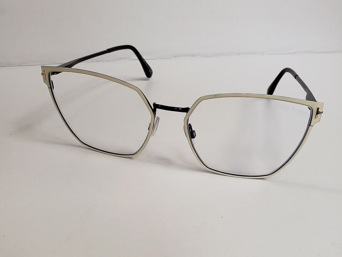 TOM FORD TF 5574-B 021 Ivory Enamel/Black AUTHENTIC EYEGLASSES FRAMES G5A/20