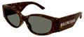 NEW BALENCIAGA BB0258S 008 56-18-145 BROWN HAVANA Women SUNGLASSES CH220