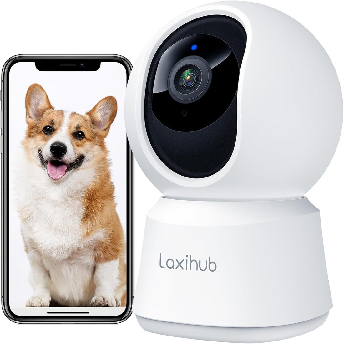 LAXIHUB 360° View 2K Pet Camera Indoor Security Camera P2T Baby Monitor Pan/Tilt0