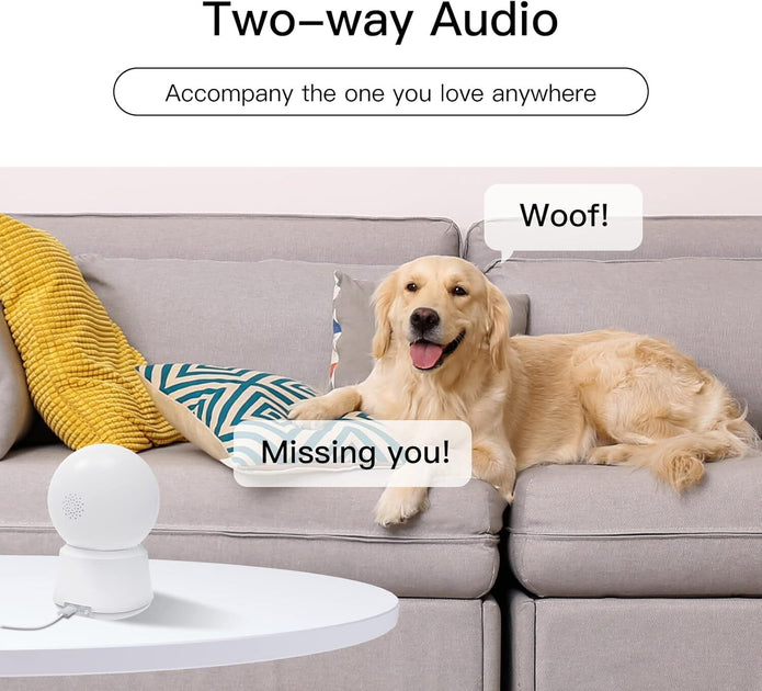 LAXIHUB 360° View 2K Pet Camera Indoor Security Camera P2T Baby Monitor Pan/Tilt2
