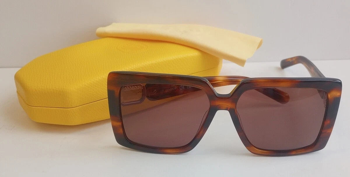 NEW Swarovski SK351 52E Havana Brown Women Sunglasses 56-14-140 /CH51