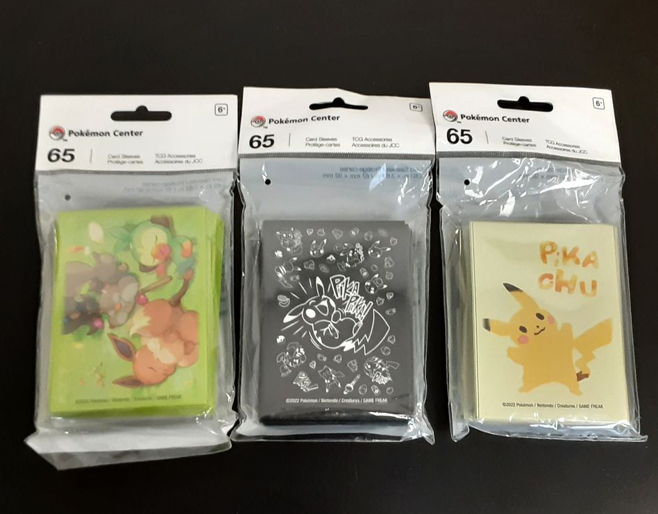 Pokemon TCG Accessories LOT of 3 pack Assorted Card sleeves RG17/220