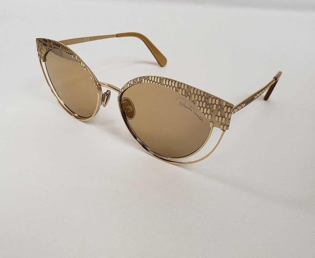 New Roberto Cavalli RC1125 30G Gold Over Size Cat Eye Sunglasses G12A/20