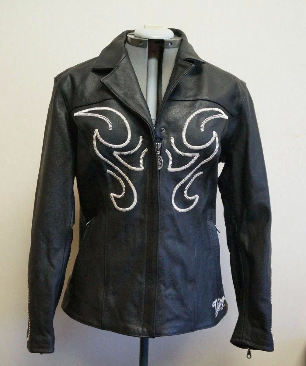 VICTORY CLASSIC WOMEN'S MOTORCYCLE POLARIS  JACKET LEATHER   NEW /Size - L0