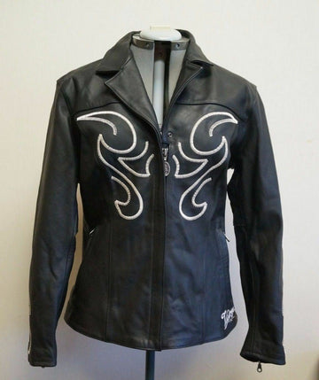 VICTORY CLASSIC WOMEN'S MOTORCYCLE POLARIS  JACKET LEATHER   NEW /Size - L0