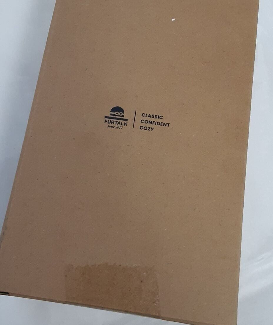 New FURTALK Womens Winter Knitted Beanie Hat w/ Faux Fur Pom Beige RA8/224