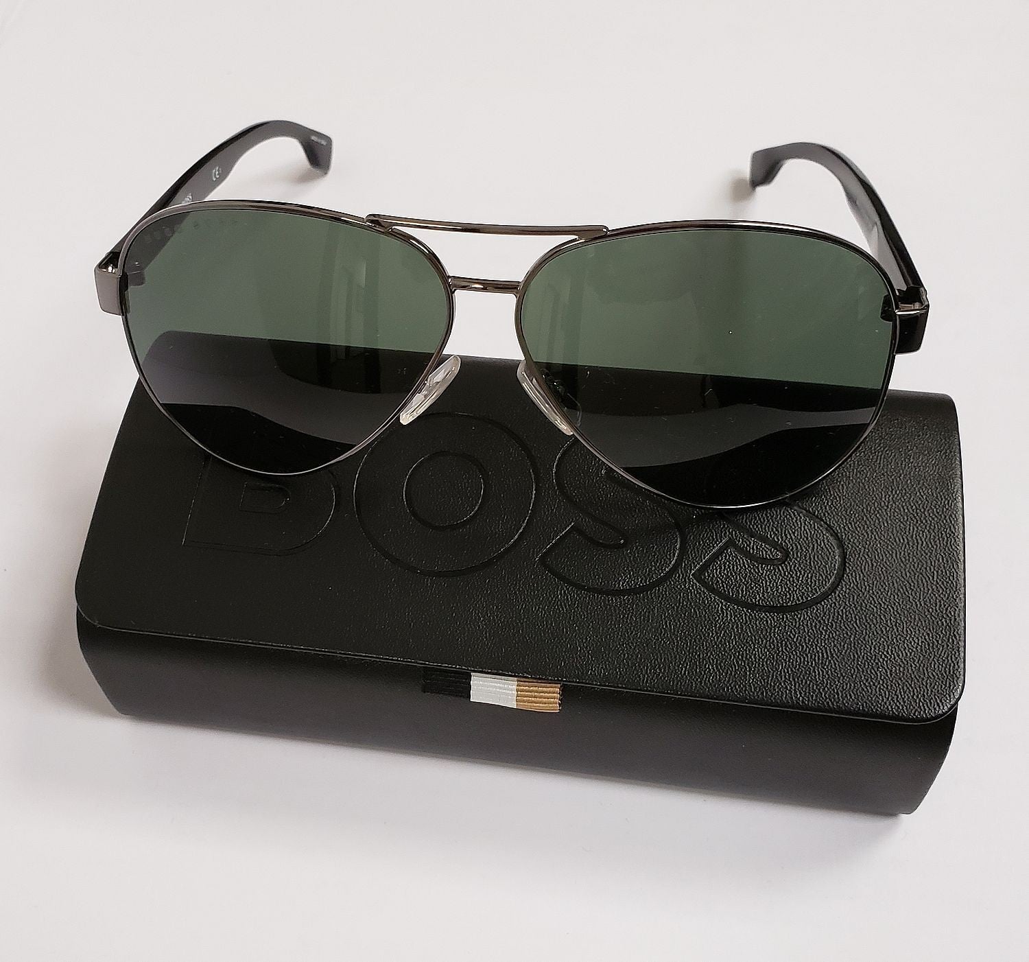 NEW Hugo Boss 1241/S KJ1QT Black Dark Ruthenium Sunglasses G5A/22