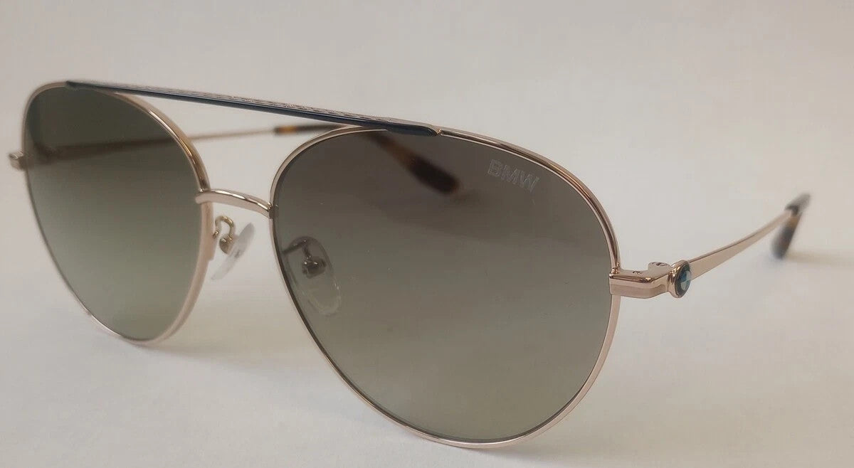 BMW BW0006 28P Men Sunglasses Avaitor Matte Black / Smoke Mirror/CH195