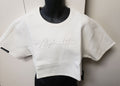 NEW Alphalete Woman’s ELMTS Short SLEEVE Crop Cream (269481) Size L DA10a/20