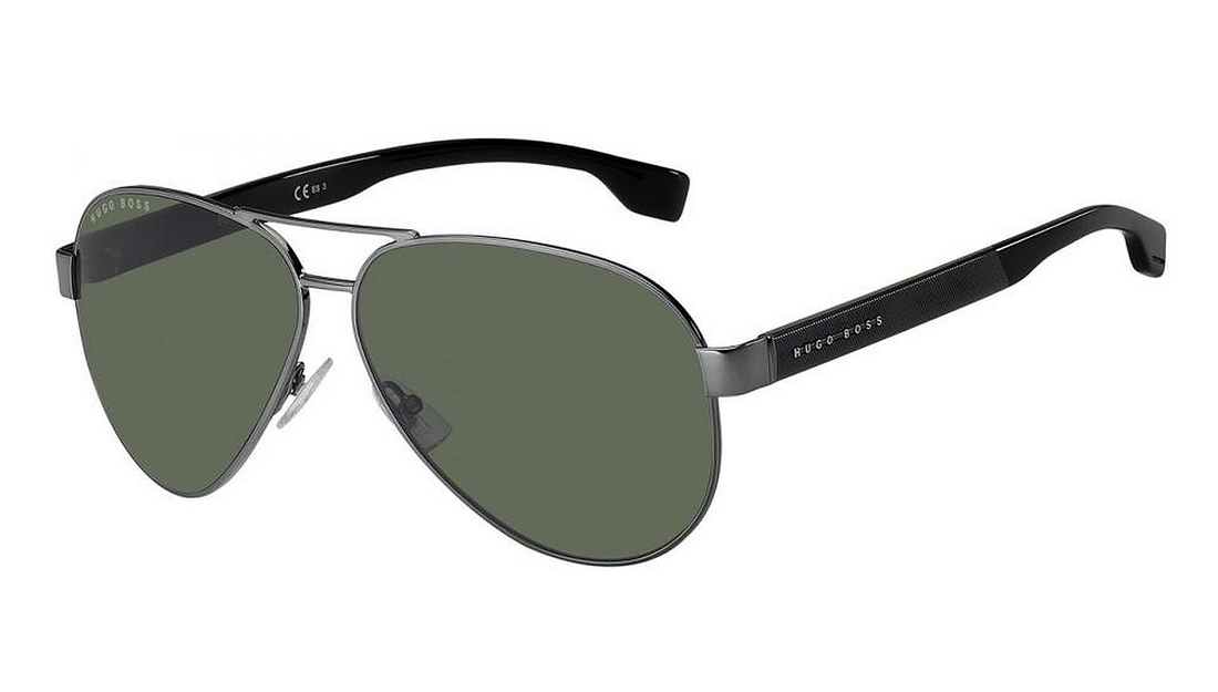 NEW Hugo Boss 1241/S KJ1QT Black Dark Ruthenium Sunglasses G5A/20