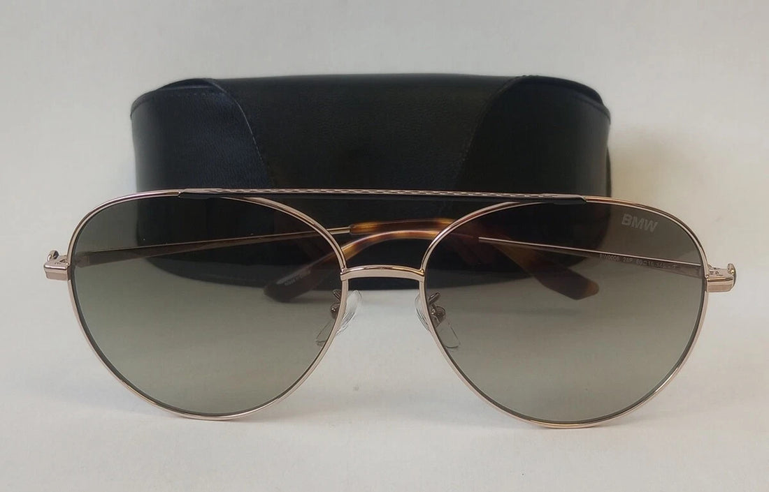 BMW BW0006 28P Men Sunglasses Avaitor Matte Black / Smoke Mirror/CH190